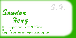 sandor herz business card